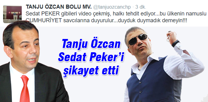 Tanju Özcan'dan Sedat Peker çıkışı
