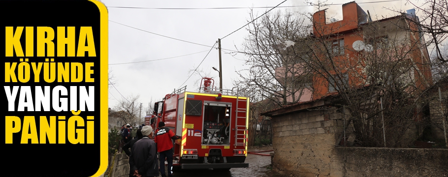 Kırha köyünde yangın paniği