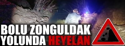Bolu-Zonguldak kara yolunda ulaşım heyelan nedeniyle aksadı