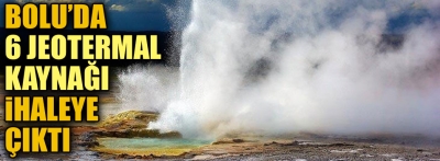 Bolu'da 6 jeotermal kaynağı ihaleye çıktı