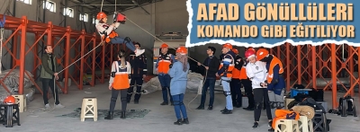AFAD gönüllüleri zorlu eğitimlerden geçerek göreve hazırlanıyor