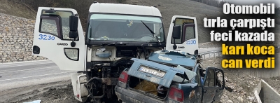 Bolu'da tankerle çarpışan otomobildeki çift öldü