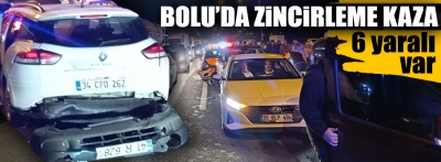 Bolu'da zincirleme kazada 6 araç birbirine girdi