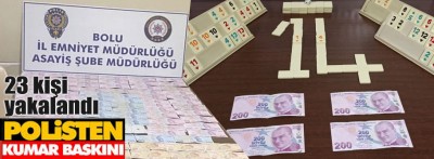 Bolu polisinden kumar baskını