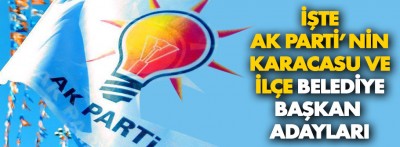 İşte AK Parti'nin İlçe Belediye Başkan Adayları