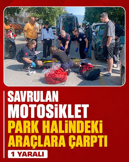Bolu'da motosiklet dehşeti! Çarpışmanın etkisiyle park halindeki araçlara savruldu