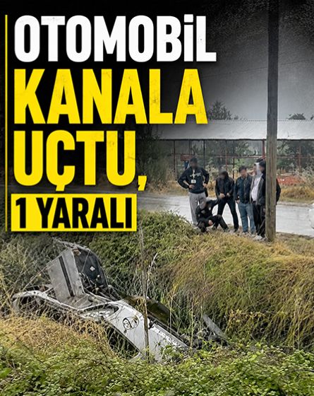 Yağmur kazayı getirdi! Bolu'da otomobil sulama kanalına uçtu