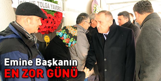 Emin başkan babasını son yolculuğuna uğurladı