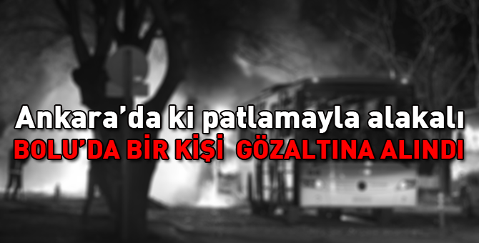 Bolu'da 1 kişi gözaltına alındı