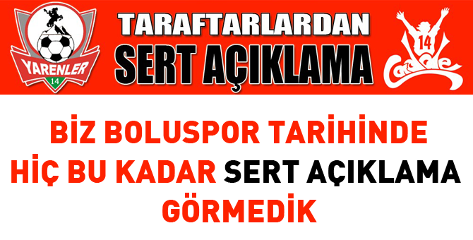 Taraftar en sert açıklamasını yaptı