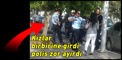 Parkta 6 kız birbirine girdi