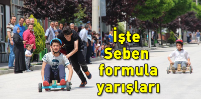 Seben'de tahta arabalar yarıştı