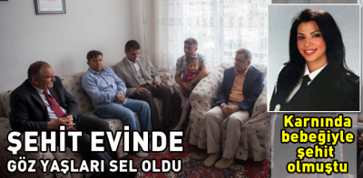 Şehit evinde göz yaşları sel oldu