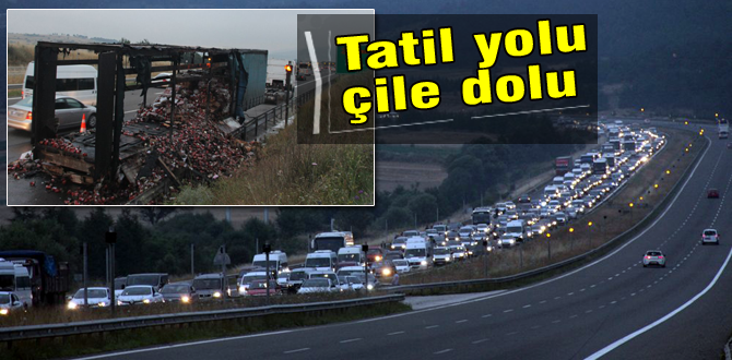 Tatil yolu Bolu'da çile dolu