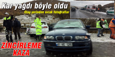 Otoyolda zincirleme trafik kazası