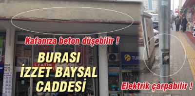 İzzet Baysal Caddesi'nde ölümle burun buruna