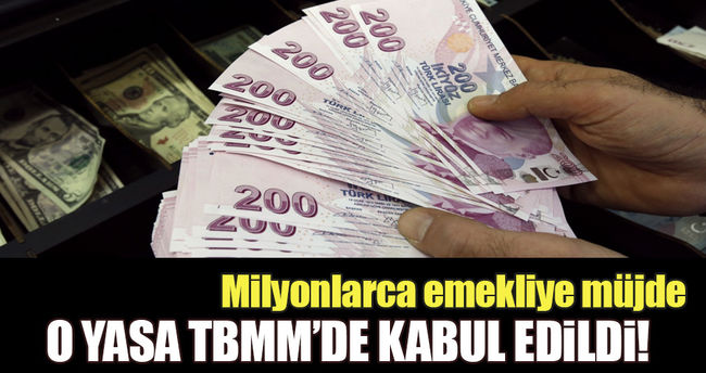 Emeklilere ek ikramiye tasarısı kabul edildi