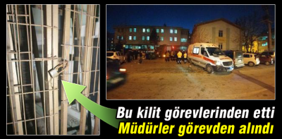 Kilitli yangın merdiveni görevden aldırdı