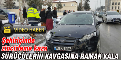 Şehiriçinde zincirleme trafik kazası