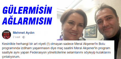 Federasyon Akşener'e karşıymış