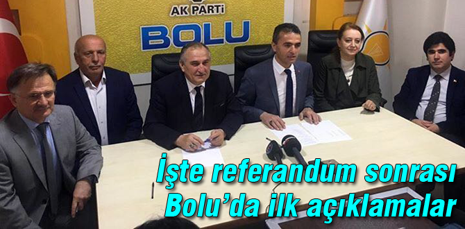 Referandum sonrası ilk açıklamalar