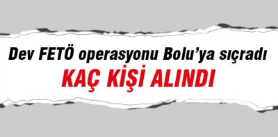 Bolu'dan da FETÖ gözaltısı var