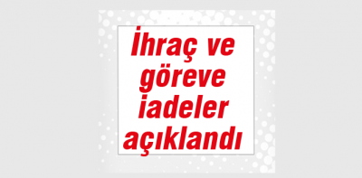 İhraç ve iadeler var