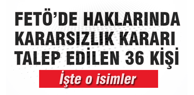 İşte o isimler