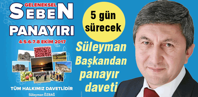 Başkandan panayır daveti