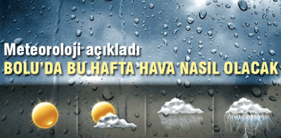 Bolu'da bu hafta hava nasıl olacak