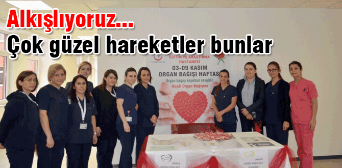 Hemşireler toplu halde organ bağışında bulundular