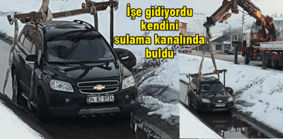 Sabah işe giderken kanala uçtu