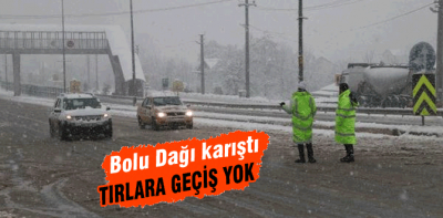 Bolu Dağında kar esareti