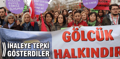 Gölcük ihalesini protesto ettiler