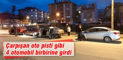 Yol çarpışan oto pistine döndü