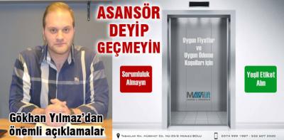 Asansör deyip geçmeyin hayati önemi var