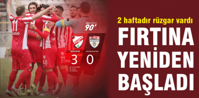 3 puan 3 golle geldi