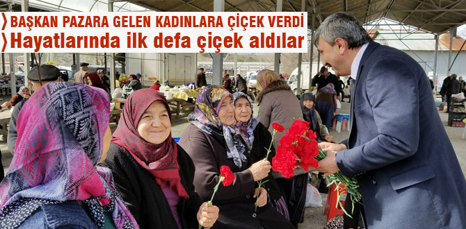 Hayatlarında ilk kez çiçek aldılar