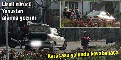 Liseli sürücü polisi alarma geçirdi