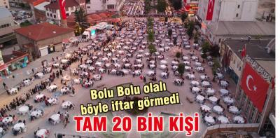 20 bin kişilik iftar