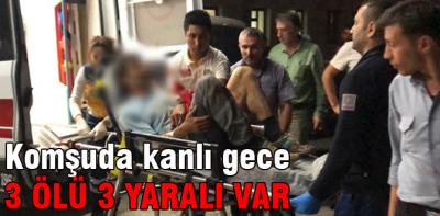 Komşuda kanlı gece; 3 ölü 3 yaralı