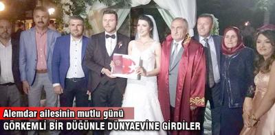 Görkemli bir düğünle dünya evine girdiler