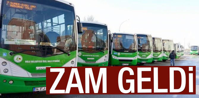 Halk otobüsleri biniş ücretlerine zam geldi