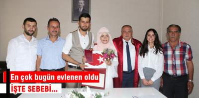 En çok bugün evlenen oldu