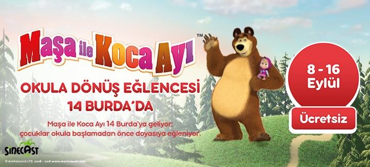 Maşa ile Koca Ayı 14 Burda’ya geliyor