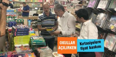 Kırtasiyelere fiyat baskını yapıldı