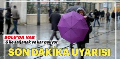 Meteoroloji uyardı, Bolu'ya kar geliyor