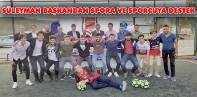 Süleyman başkandan spora ve sporcuya destek