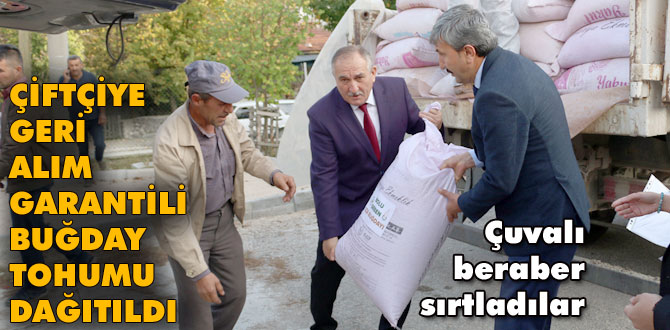 Sebenli çiftçiler “Iza buğdayı” tohumlarını teslim aldılar