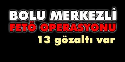 Bolu merkezli FETÖ operasyonu